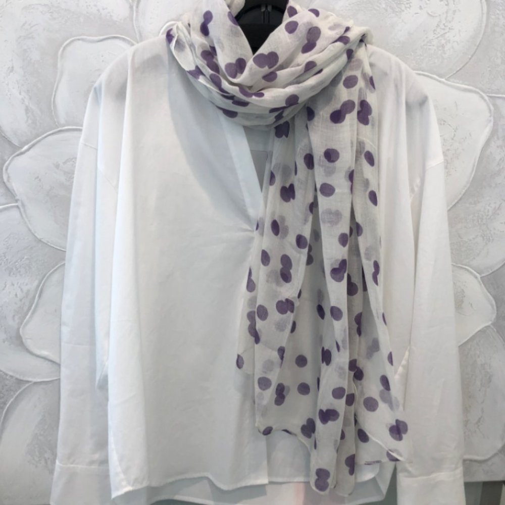 European Scarf NWT Erfurt 100% Modal Polka Dot